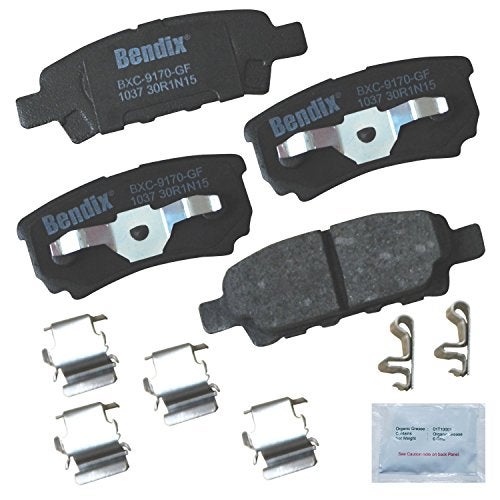 Bendix Priority1 CFC1037 Ceramic Rear Brake Pads for Select Models Chrysler 200, Cirrus, Sebring, Dodge Avenger, Caliber, Jeep Compass, Patriot, Mitsubishi Lancer, Outlander - Image 1