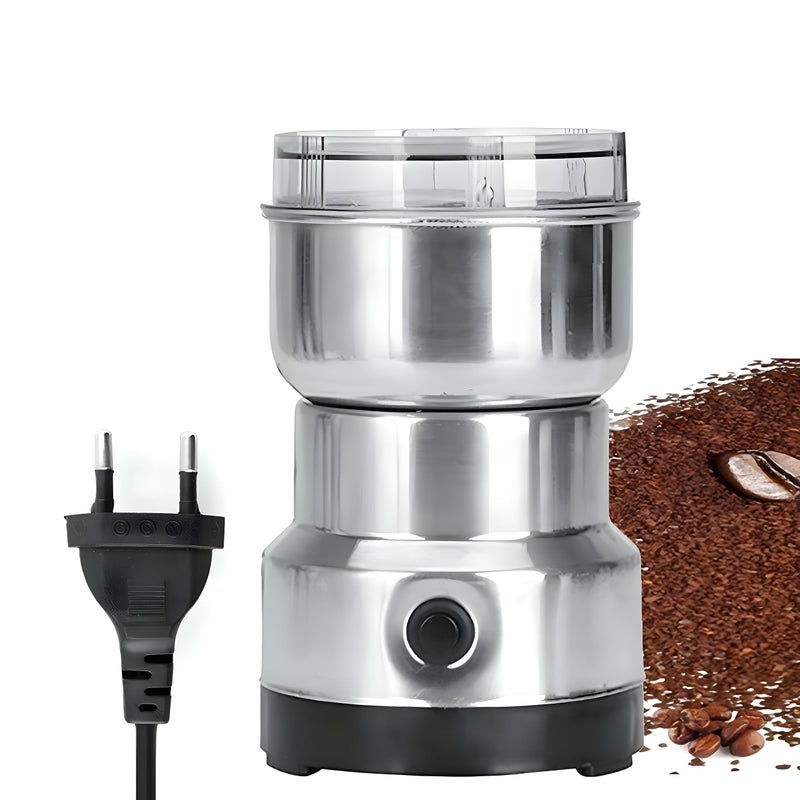 Electric Coffee Grinder, 6.7 x 3.9 inches, 530g, 150W, Stainless Steel, Get it Now from Al-Israa