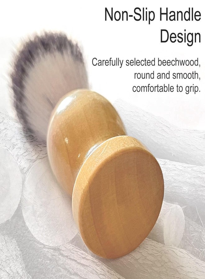 Kootinn Men's Bristle Shaving and Beard Brush Set - Perfect for Grooming, Shaving, and Hair Dusting - Natural Wooden Handle, Portable Design. - Image 5