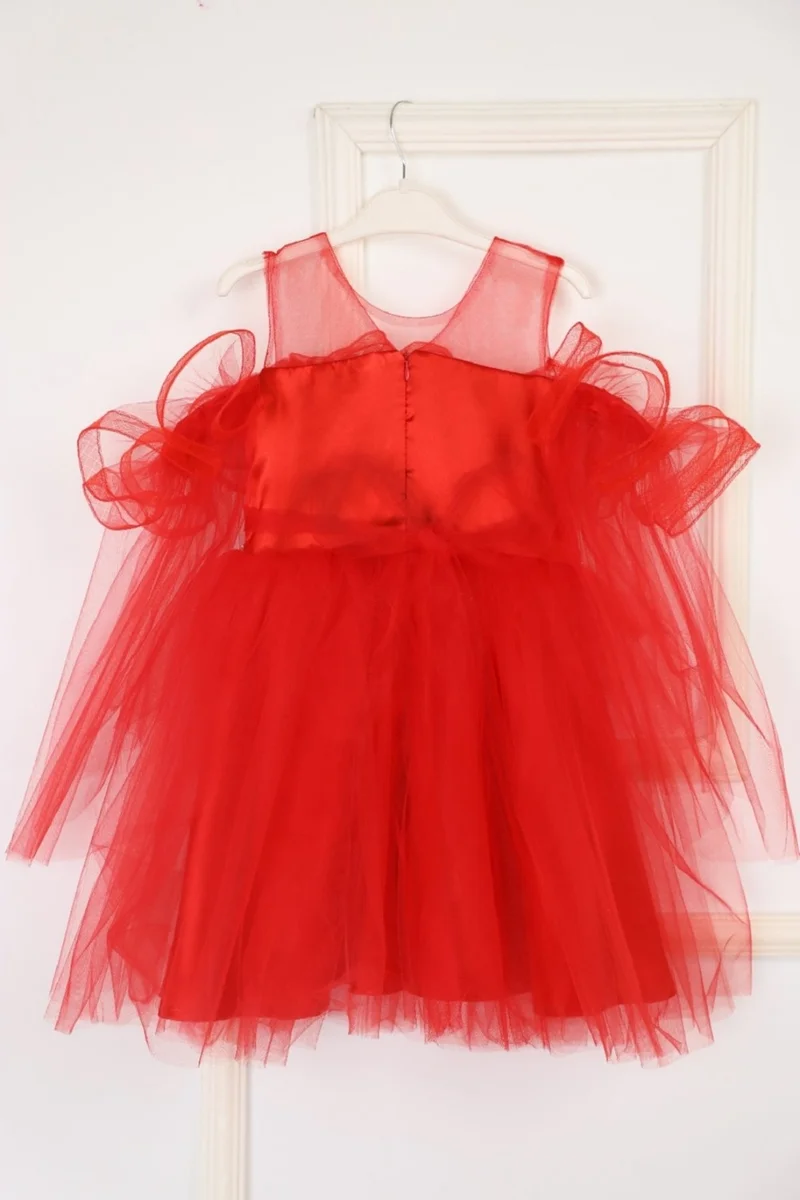 بوديوم جييم Podium Clothing Daisy Detailed Ruffle Stone Belted Tutu Baby Girl Dress