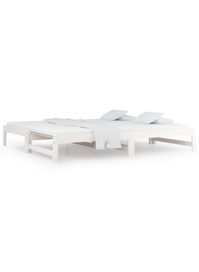vidaxl Pull-out Day Bed without Mattress White 2x(90x200) cm 820428 - Image 1