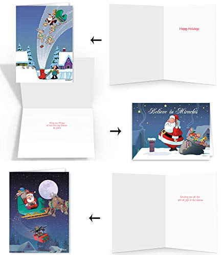 Stonehouse Collection Box Set of 24 Assorted Funny Christmas Cards by Stonehouse Collection - 8 Designs, 3 Cards Per Design - Image 4
