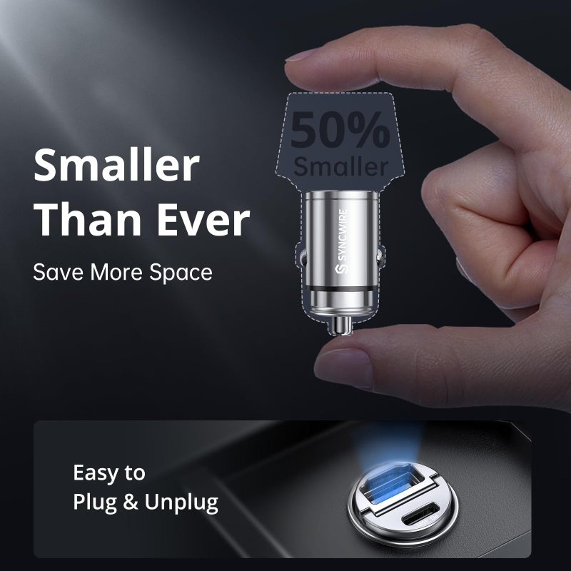 SYNCWIRE 90W USB C Car Charger [PD 45W PPS & QC 45W] Cigarette Lighter USB Charger Car Adapter USBC Fast Charging Compatible with iPhone 15 Pro Max 14 13 12 11, Google Pixel 7, Samsung S23 22, iPad - Image 3