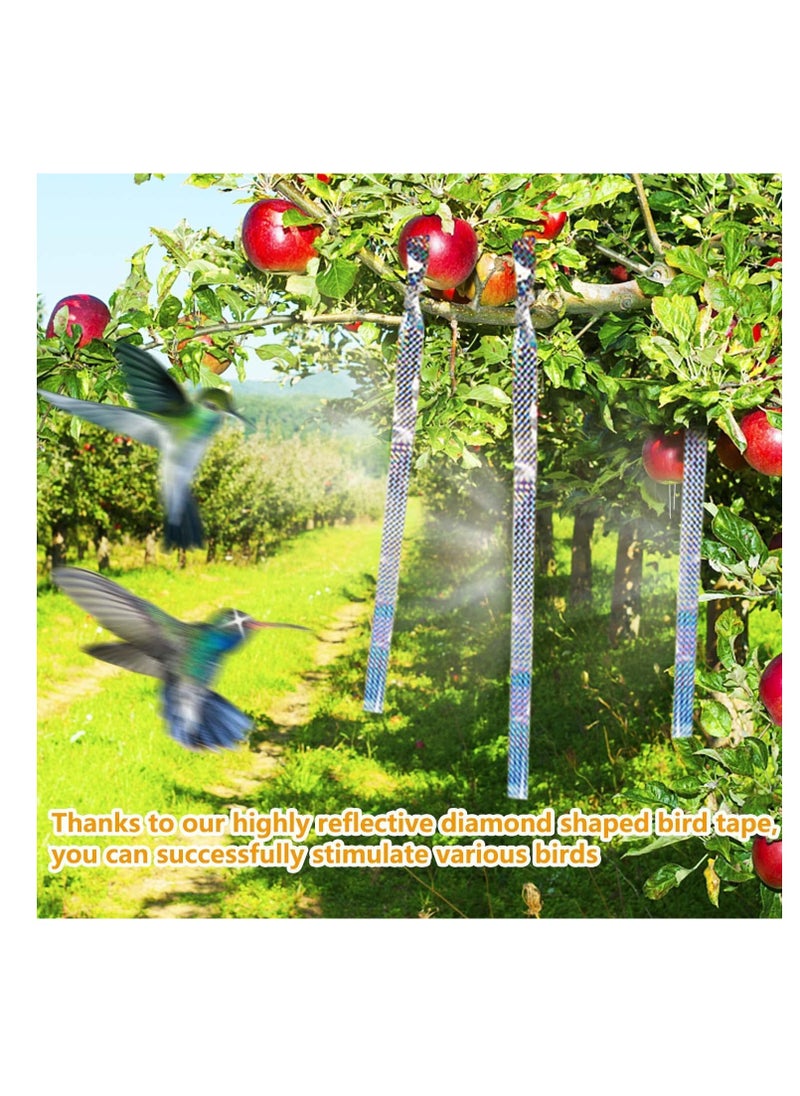 SYOSI - 2 Rolls Bird Repellent Scare Tape, Bird Scare Tape, Double Sided Holographic Flash Deterrent Bird Deterrent Tape for Garden, Farm, Orchard (80m x 2.4cm) - Image 1