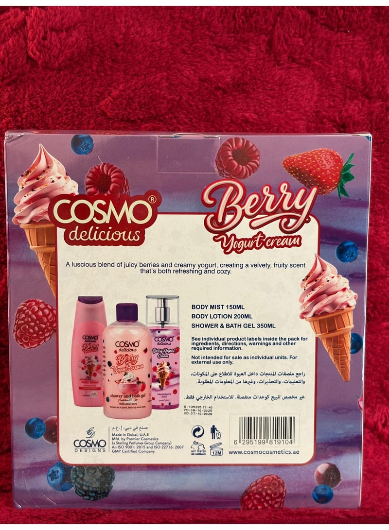 Cosmo Delicious "Berry Yogurt Cream" Shower Set - Image 5