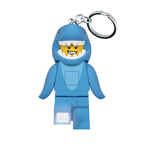 IQ LEGO Minifigures Large 3 Inch Tall Figure Keychain Light - Shark Suit Guy (KE155H) - Image 1