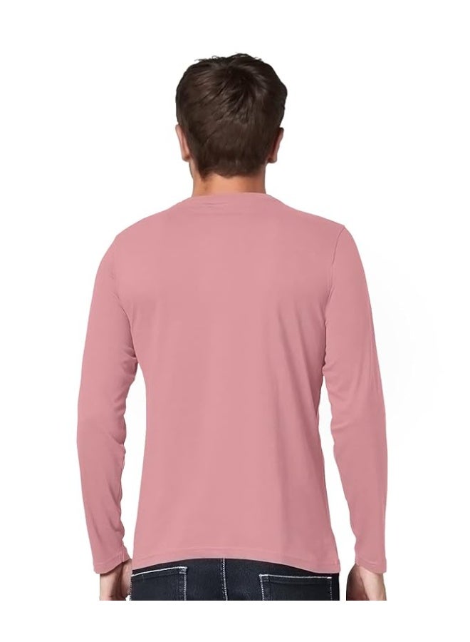 OPLU Store Men's Regular Fit Cotton Printed Tshirt, BabyPink_L - Image 3