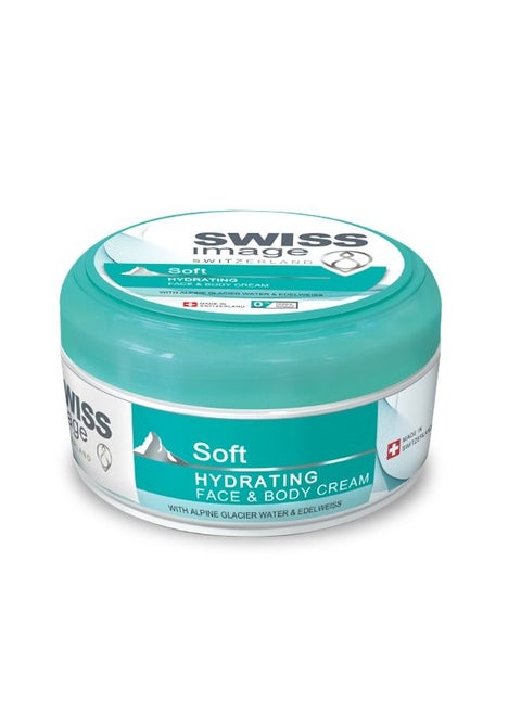 Soft Hydrating Face & Body Cream 200 ml | Instant Hydration & Non Greasy enriched with Alpine Glacier Water & Edelweiss for Daily Use