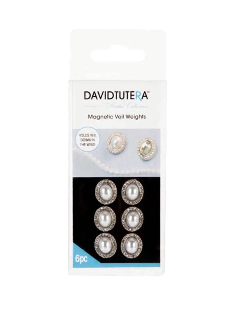 Generic David Tutera Veil Weights Pearl Oval 6 pieces  - Image 3
