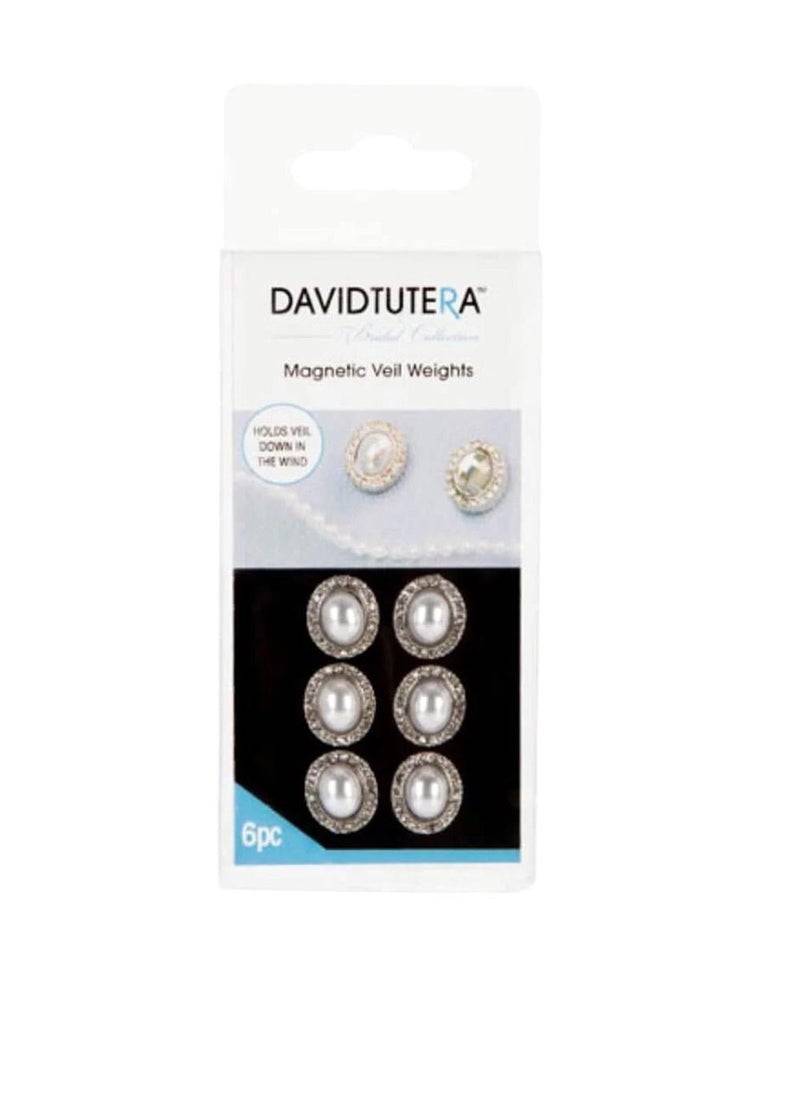 Generic David Tutera Veil Weights Pearl Oval 6 pieces  - Image 2