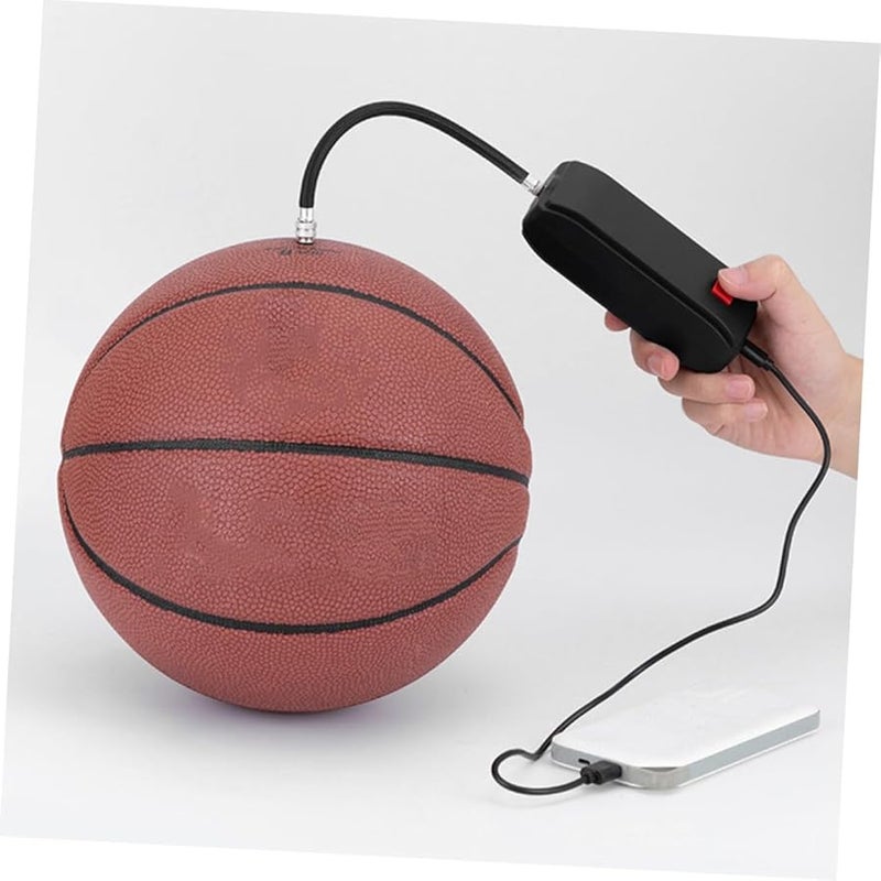مضخة هواء محمولة قابلة لإعادة الشحن عبر USB للدراجات وكرة السلة والكرة الطائرة مع ضوء LED وتصميم سفر مدمج - Image 3