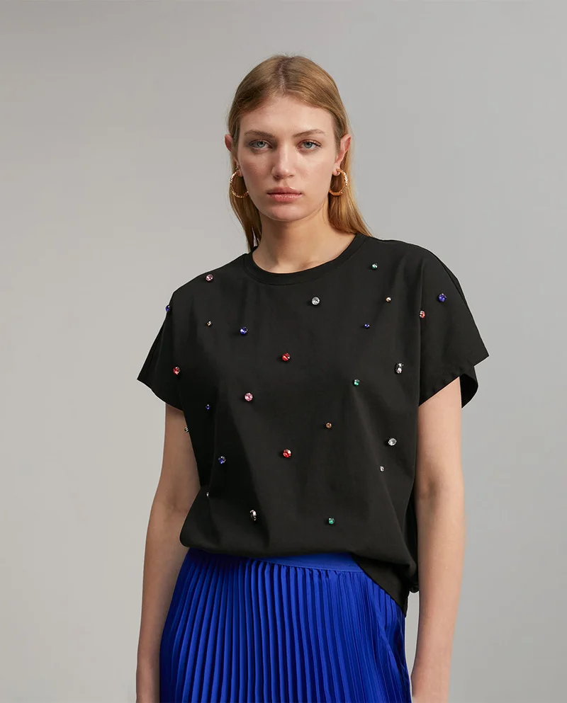 Lola Casademunt T-shirt with rhinestone detail
