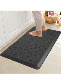 YIM-VIBEHAUS Kitchen Mat, Cushioned Anti Fatigue Kitchen Rugs, Non-Slip Standing Desk Mat, Waterproof Floor Mat for Office, Sink, Laundry, 44cm x75cm, Grey  - Image 1