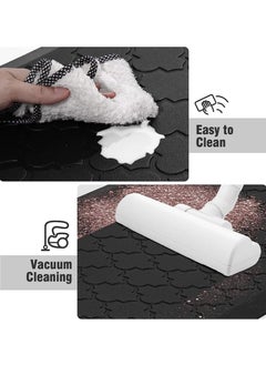 YIM-VIBEHAUS Kitchen Mat, Cushioned Anti Fatigue Kitchen Rugs, Non-Slip Standing Desk Mat, Waterproof Floor Mat for Office, Sink, Laundry, 44cm x75cm, Grey  - Image 4