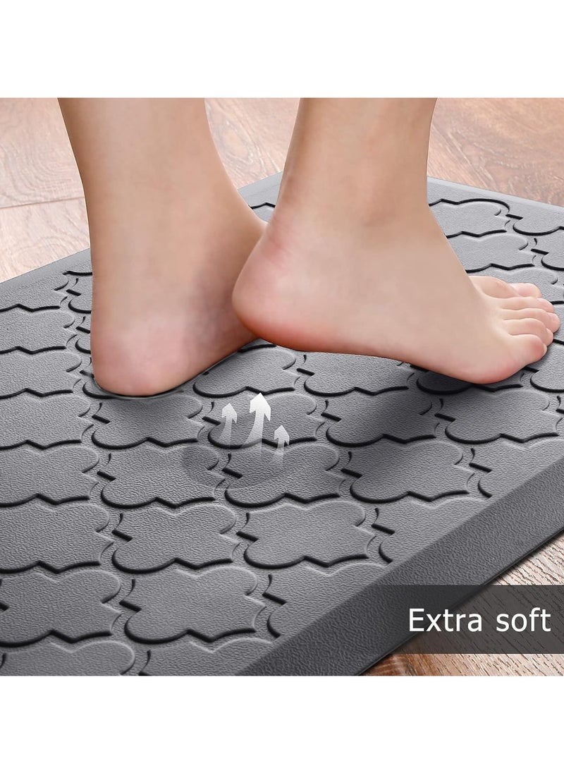 Kitchen Mat [2 PCS] Cushioned Anti-Fatigue Floor Mat, Waterproof Non-Skid Ergonomic Comfort Foam Rugs, Kitchen Mat Foam for Kitchen, Floor, Office, Sink, Laundry (Grey, 44x75cm+44x120cm) - pzsku/Z596D2FA4C468039327FEZ/45/_/1725342803/4a7e313a-b284-421a-a841-021c5060cbad