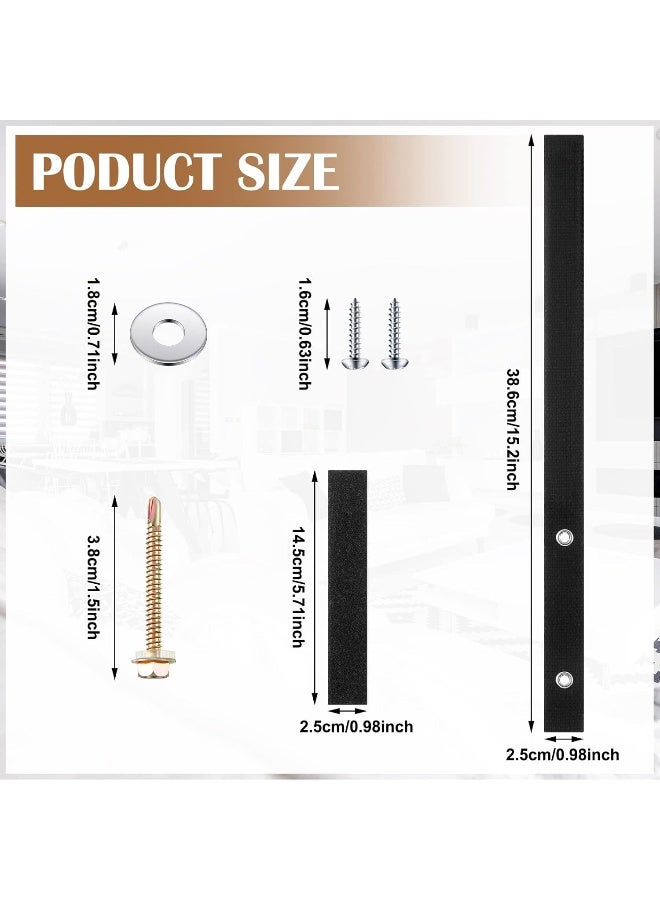 Oudain 6 Sets Anti Tip Furniture Straps Furniture Anchors Furniture Wall Anchor Straps for Baby Pet Proofing 500 Pound Nylon Strap Furniture Anchor for Home Dresser, Shelves, Bookcase, TV - Image 3