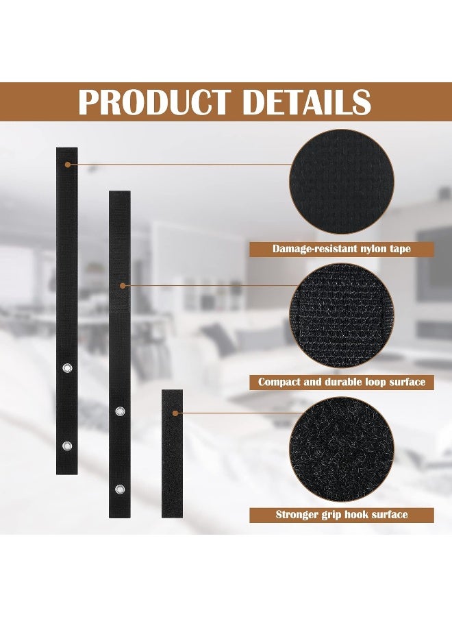 Oudain 6 Sets Anti Tip Furniture Straps Furniture Anchors Furniture Wall Anchor Straps for Baby Pet Proofing 500 Pound Nylon Strap Furniture Anchor for Home Dresser, Shelves, Bookcase, TV - Image 4