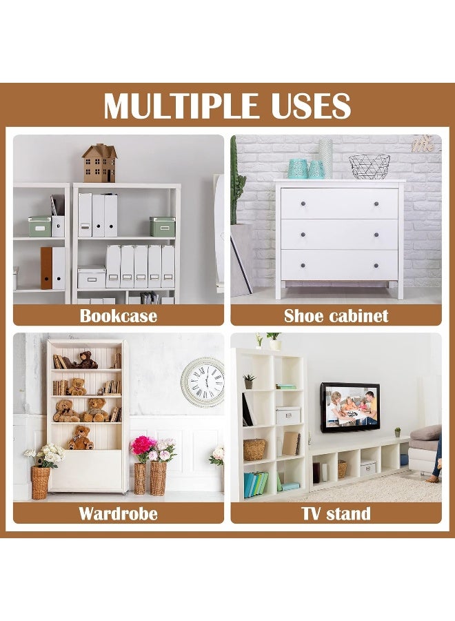 Oudain 6 Sets Anti Tip Furniture Straps Furniture Anchors Furniture Wall Anchor Straps for Baby Pet Proofing 500 Pound Nylon Strap Furniture Anchor for Home Dresser, Shelves, Bookcase, TV - Image 5