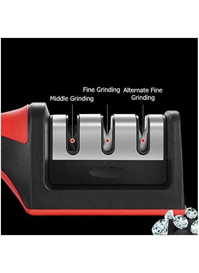 MIRFA 3-Stage Manual Kitchen Knife Sharpener  - Image 2