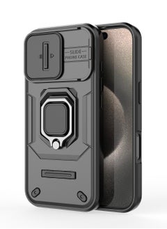 CaseNeo iPhone 16 Plus Case Cover with Slide Camera Cover & Ring Holder, Kickstand Shell Back Cover Scratch-Resistant Shock-Absorbing Protector Accessories Kickstand Stand Magnetic Car Ring Holder Protection  - Image 2