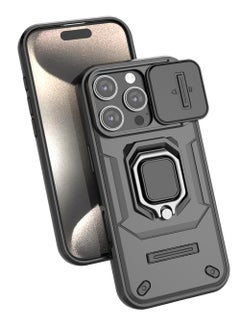 CaseNeo iPhone 16 Plus Case Cover with Slide Camera Cover & Ring Holder, Kickstand Shell Back Cover Scratch-Resistant Shock-Absorbing Protector Accessories Kickstand Stand Magnetic Car Ring Holder Protection  - Image 4