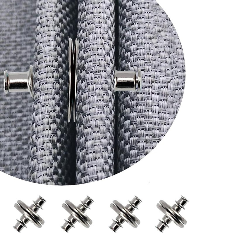 COSKIRA COSKIRA Magnetic Curtain Holder Shower Curtain Clips with Tack Drapery Magnetic Closure Buckle to Prevent Light from Leaking Curtains from Being Blown Around SelfAdhesive Patches Magnets 4Pairs  - Image 1