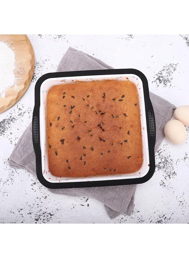SOFIA REFRIGERATION Silicone Square Cake Baking Pan, Food Grade Nonstick Silicone Molds for baking, Stainless Steel Frame for Easy Handling, Heat Resistant up to 230°C - Image 1