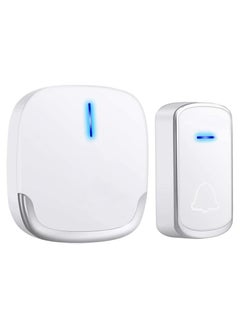 LUMIVE Lumive Wireless Doorbell & Chimes | Waterproof, Anti-Theft | Ideal for Home, Office, Apartment, Hotel, Warehouse | Includes 1 Receiver & 1 Transmitter (UK Plug)|Modern  - Image 1