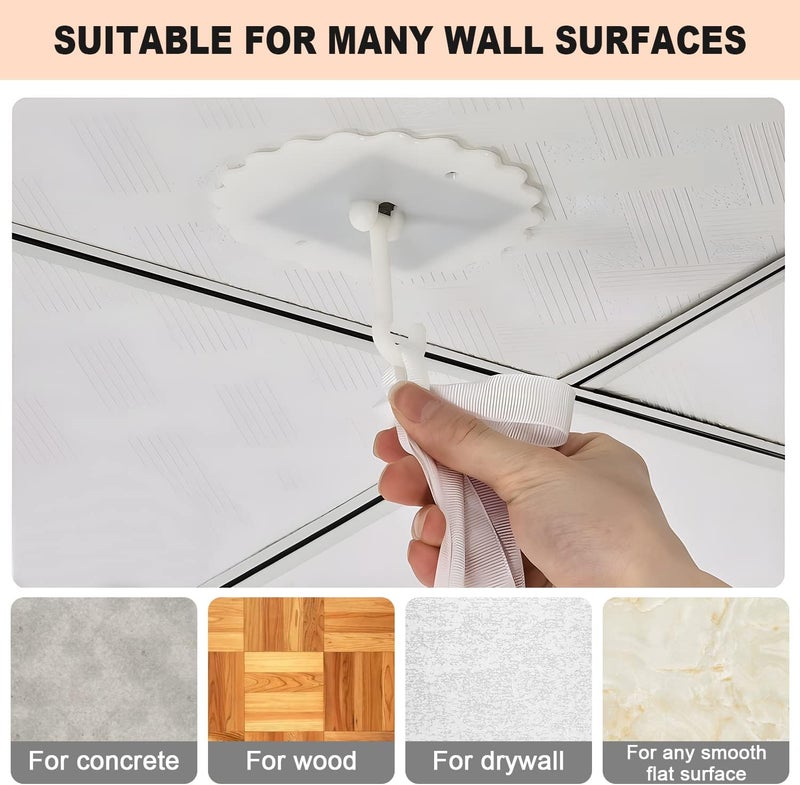VERCICO Bed Canopy, Canopy for Children's Room Baby Bed Canopy with Lace Lace Baby Bed Curtains for Baby Nest Mosquito Net Princess Bed Canopy - Image 4