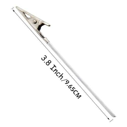 H&W 50 Pack Metal Wire Alligator Clamp, 4'' Long-Tailed Alligator Iron Clip, Stand Photo Holder Stand Memo Clip (WE1-D1) - Image 3