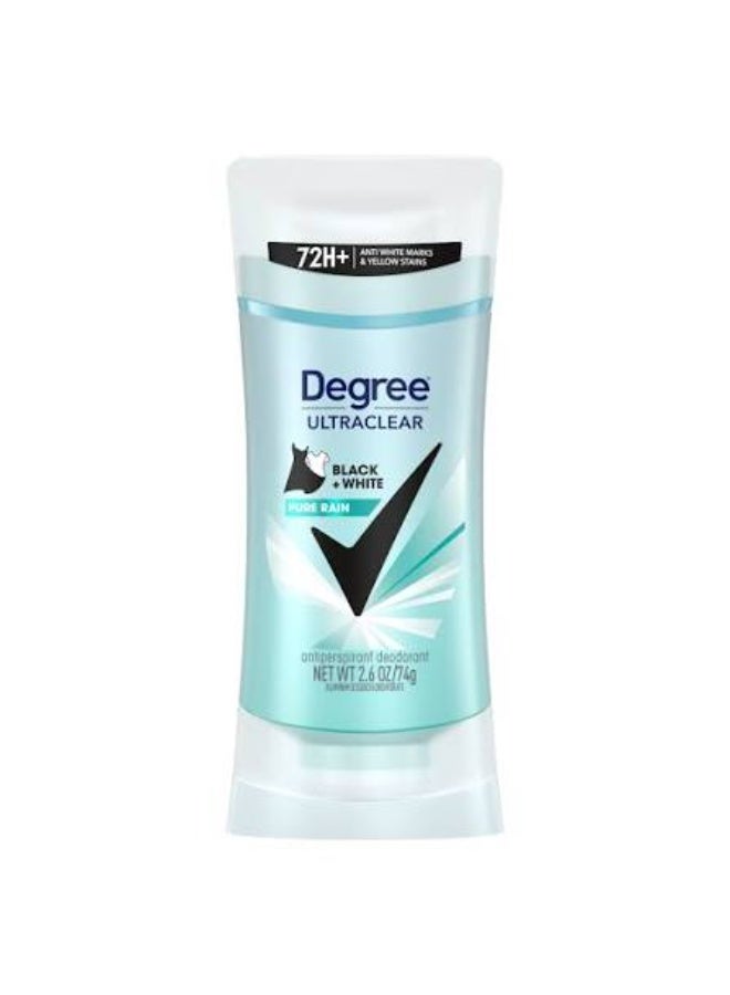 Degree UltraClear Black + White Antiperspirant Stick Deodorant for 72H Sweat & Odour Protection Pure Rain anti white marks and yellow stains 74 g - Image 1