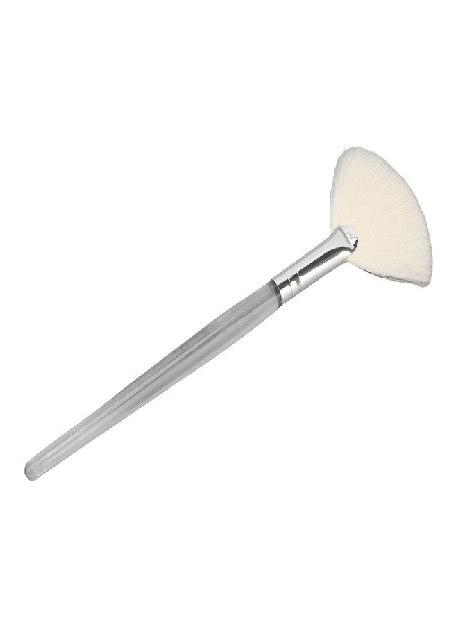 shenruifa Foaming brush, Fan shaped design, Soft facial fan brush for Makeup Flat Facial Brush Large,Gentle Face Fan Brush Transparent Handle Cosmetic Flat Facial Brush for Beauty Salon - Image 3
