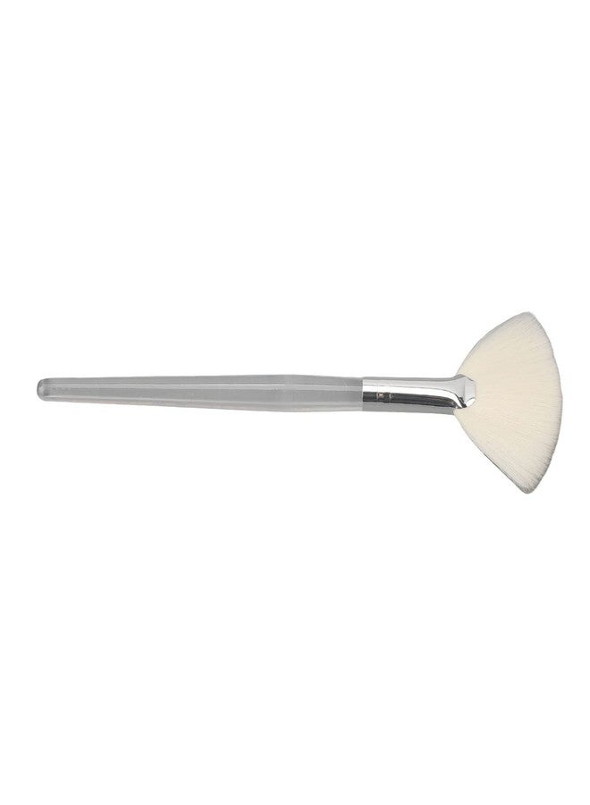shenruifa Foaming brush, Fan shaped design, Soft facial fan brush for Makeup Flat Facial Brush Large,Gentle Face Fan Brush Transparent Handle Cosmetic Flat Facial Brush for Beauty Salon - Image 5