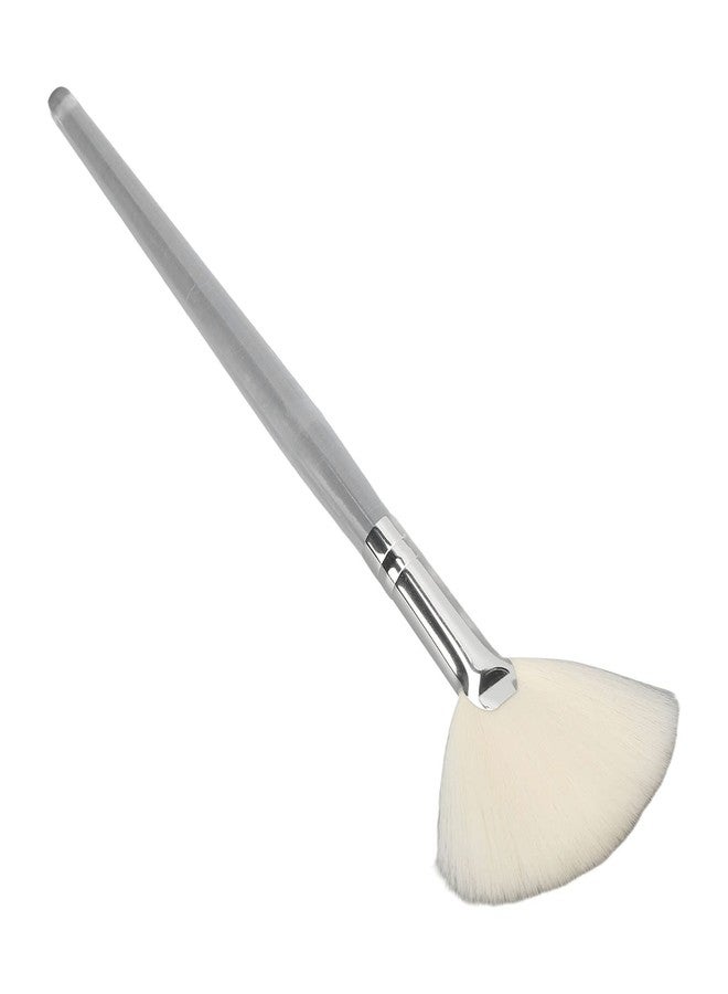 shenruifa Foaming brush, Fan shaped design, Soft facial fan brush for Makeup Flat Facial Brush Large,Gentle Face Fan Brush Transparent Handle Cosmetic Flat Facial Brush for Beauty Salon - Image 4
