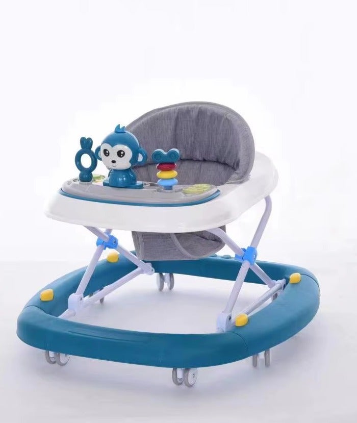 4-in-1 Baby Walker & Activity Center – Safe Foldable Design with Sensory Development Tray (Available in Red, Blue, Grey, and Green) - Image 2