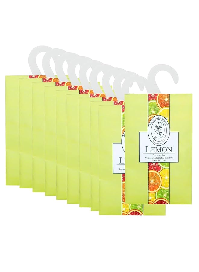 إيروريكس 30 كيسًا من معطرات خزانة الملابس مع أكياس معلقة برائحة طبيعية تدوم طويلاً ومضادة للعثة لخزانة الملابس وغرفة الخزانة والحمام بالليمون - Image 5