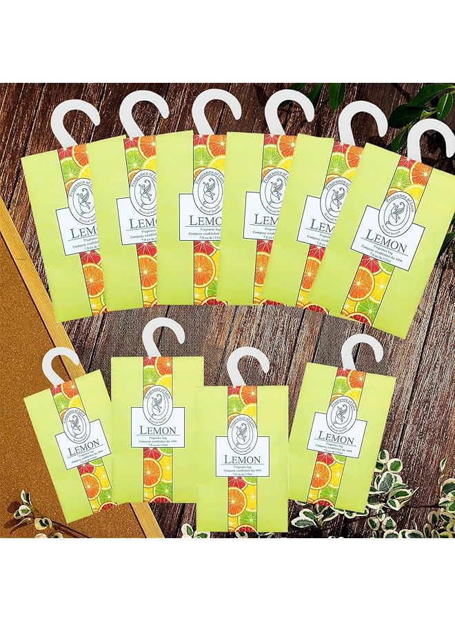 إيروريكس 30 كيسًا من معطرات خزانة الملابس مع أكياس معلقة برائحة طبيعية تدوم طويلاً ومضادة للعثة لخزانة الملابس وغرفة الخزانة والحمام بالليمون - Image 4