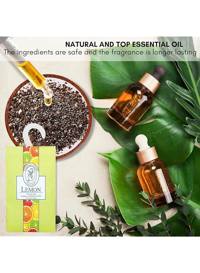 إيروريكس 30 كيسًا من معطرات خزانة الملابس مع أكياس معلقة برائحة طبيعية تدوم طويلاً ومضادة للعثة لخزانة الملابس وغرفة الخزانة والحمام بالليمون - Image 2