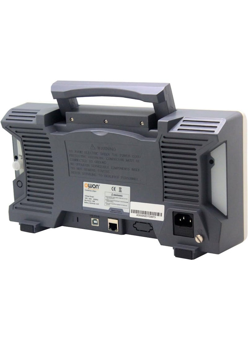 Owon OWON XDS3202E oscilloscope 200Mhz 1G 2chs 8 bits ADC 40M record length 75000 wfmss w 3 yrs warranty 1nsdiv 8 color LCD FFT USB VGA  - Image 5