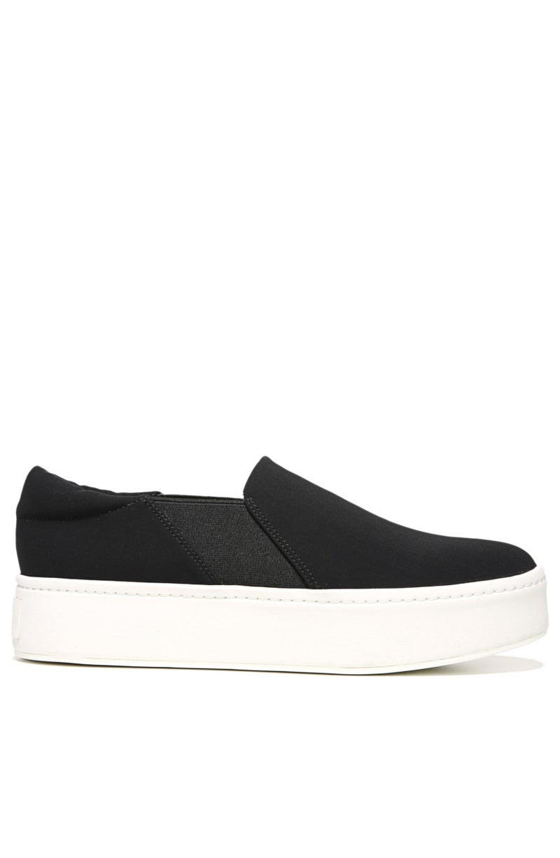 Vince Womens Warren Platform Slip On Fashion Sneakers Black Micro Stretch 9 M US - Image 4