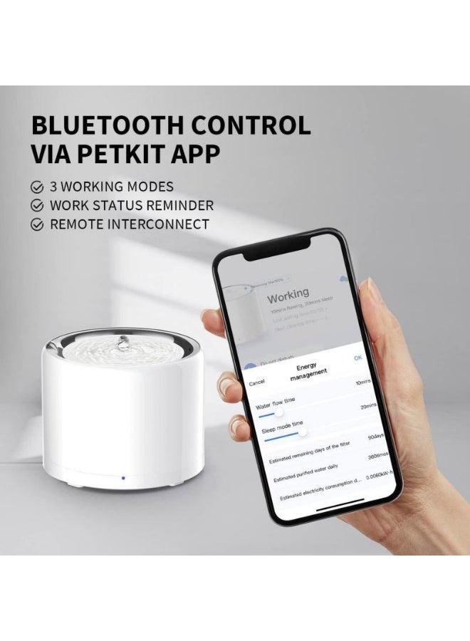 نافورة مياه أوتوماتيكية للحيوانات الأليفة Eversweet 3 PRO "مضخة UVC لاسلكية" - سعة 1.8 لتر - Image 2