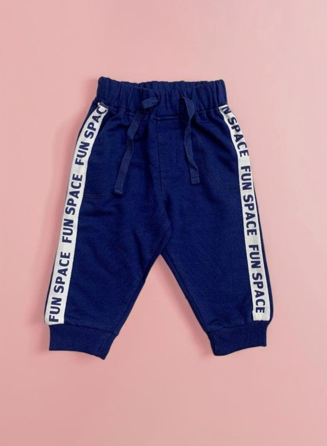 TINY TREASURES Kids Printed Dark Blue Full Shorts|100% Cotton Soft Boys Shorts|Comfortable Wear for Kids with Cool Prints|Everyday Casual Wear for Boys(Size : Age 18-24 Month) - Image 2