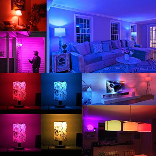 MELPO LED Color Changing Light Bulb with Remote Control, 5W 40W Equivalent, 500LM, 5700K,E26 Dimmable RGB Light Bulbs for Birthday Party/KTV Decoration/Household/Bar/Wedding (Pack of 8) - Image 2