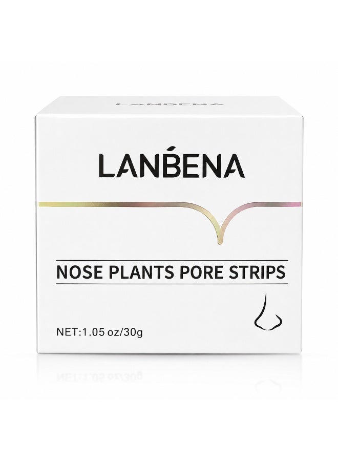 LANBENA Nose Plants Pore Strips 30g – Peel-Off Nose Pore Cleansing Strips for Blackheads, Excess Oil & Surface Impurities - Image 1