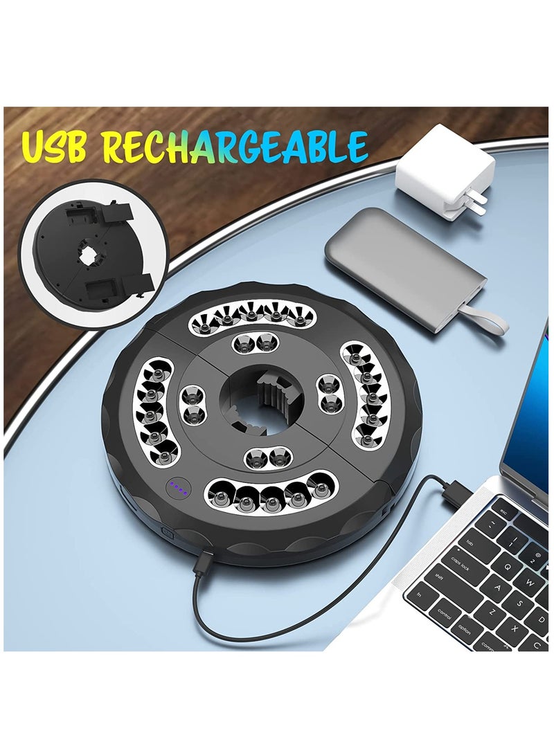 SOLARAE Patio Umbrella Lights, USB-powerable outdoor lights 28 LED 3 Lighting Modes Cordless Umbrella Pole Lights Battery Operated for Patio Umbrella, Camping Tents or Outdoor Use - Image 3