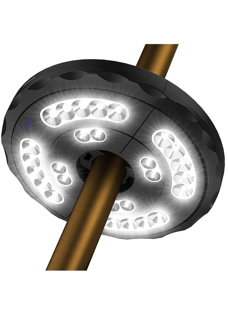 SOLARAE Patio Umbrella Lights, USB-powerable outdoor lights 28 LED 3 Lighting Modes Cordless Umbrella Pole Lights Battery Operated for Patio Umbrella, Camping Tents or Outdoor Use - Image 1