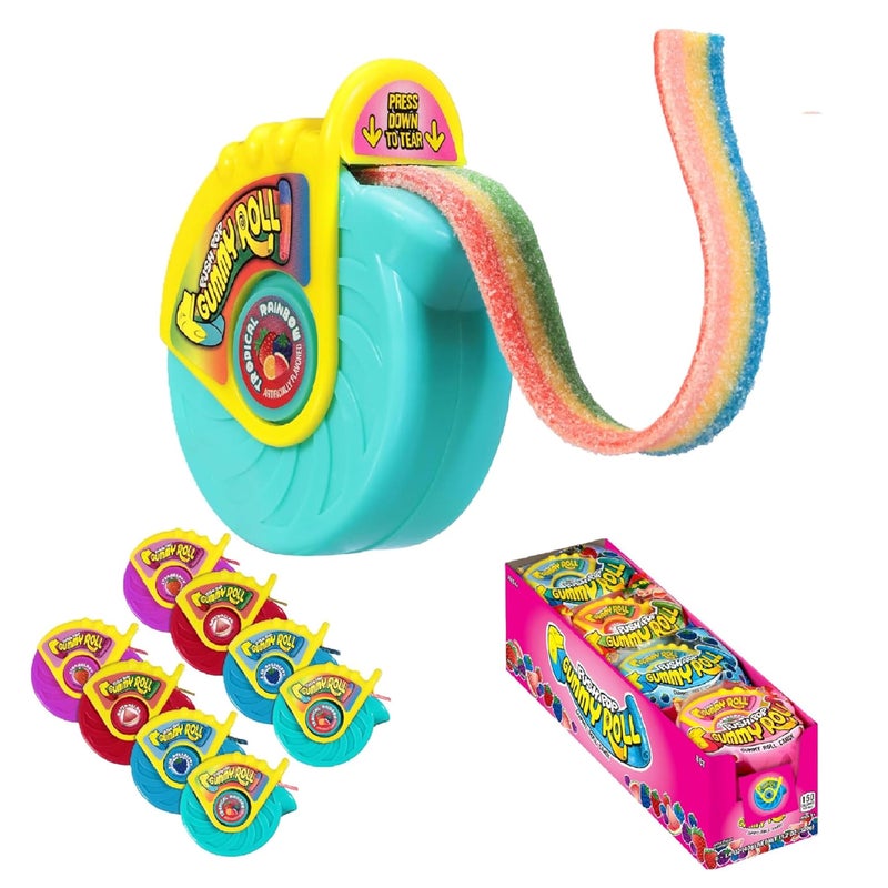 Push Pop Gummy Roll Candy Gummies 8 Ct Individually Wrapped Gummies in Assorted Fruity Flavors Full Size Fun Chewy Candy For Party Favors Birthday Parties Goodie Bags Fun Gifts for Kids - Image 3