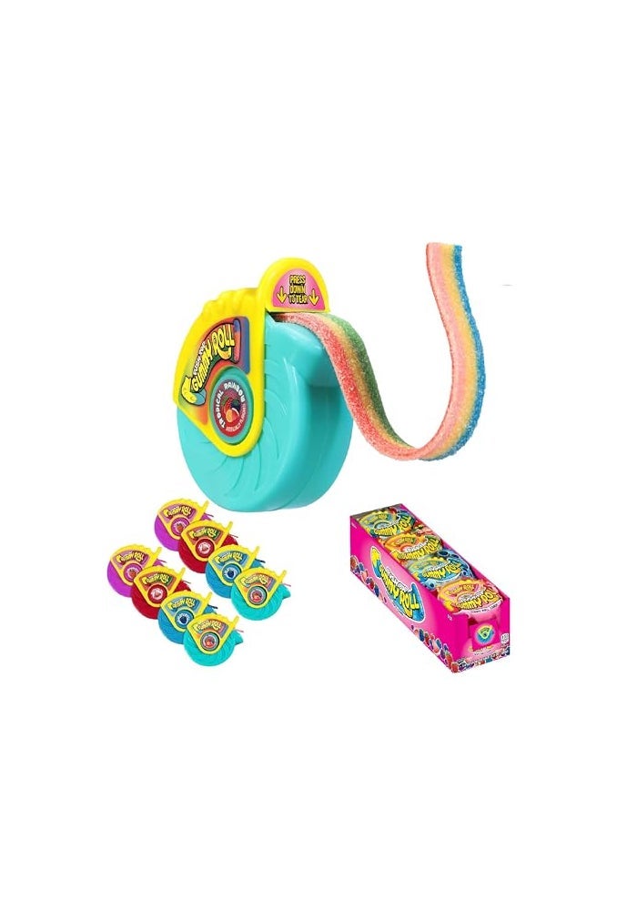 Push Pop Gummy Roll Candy Gummies 8 Ct Individually Wrapped Gummies in Assorted Fruity Flavors Full Size Fun Chewy Candy For Party Favors Birthday Parties Goodie Bags Fun Gifts for Kids - Image 1