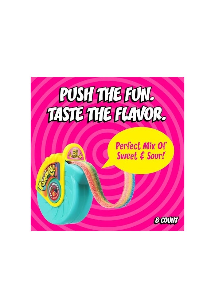 Push Pop Gummy Roll Candy Gummies 8 Ct Individually Wrapped Gummies in Assorted Fruity Flavors Full Size Fun Chewy Candy For Party Favors Birthday Parties Goodie Bags Fun Gifts for Kids - Image 5