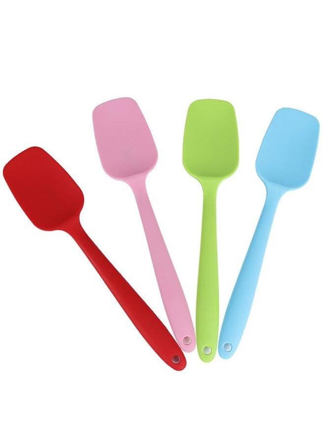 Generic - Silicone Large Shovel High Temperature Resistant Solid Color One 28cm All-inclusive Scraper Baking Tool-Specifications:Large Blue - Image 1